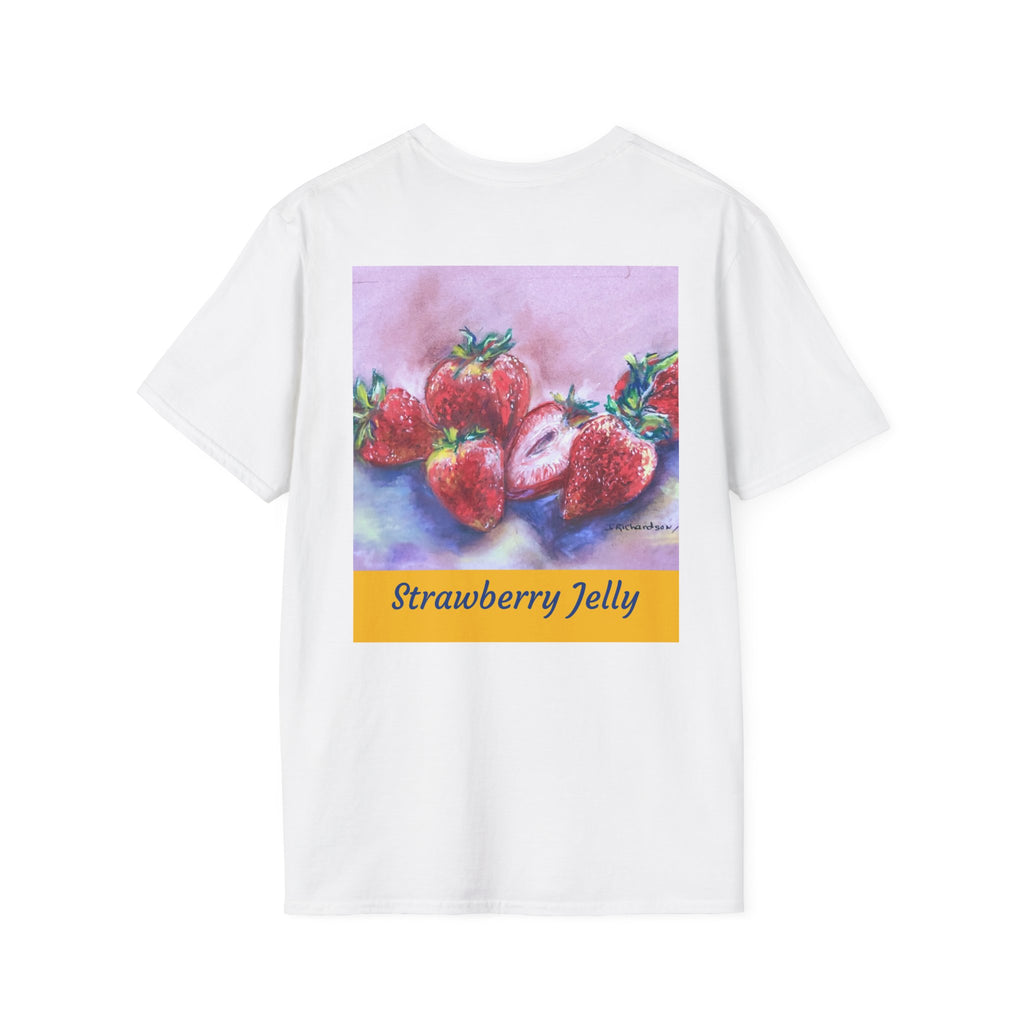 Strawberry Pastel Back Logo T-shirt | Minimal Script Chest Logo Tee
