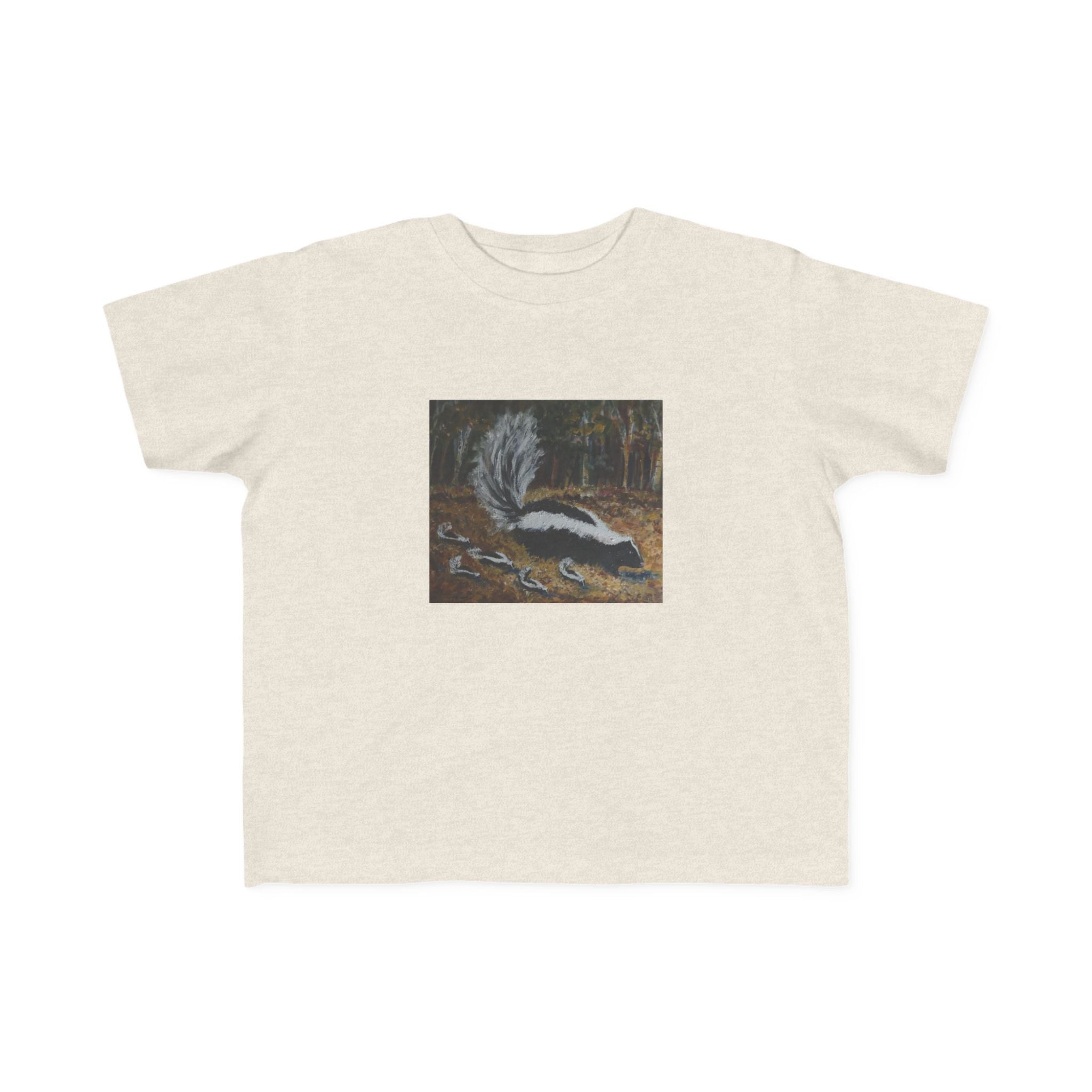 Toddler Skunk Art T‑Shirt — Cute Woodland Animal Tee for Kids
