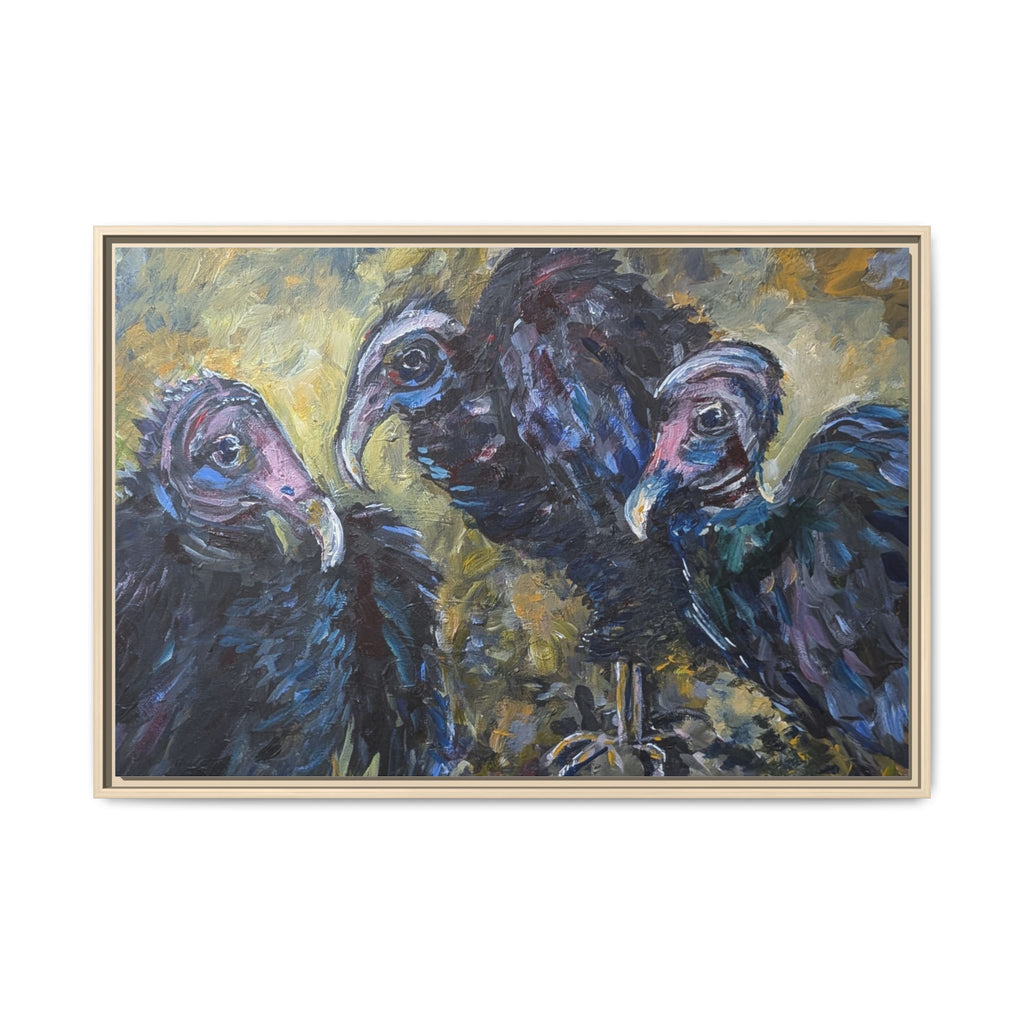 Three Vultures Painting Matte Canvas