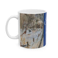 Simple Life Scenic Panels Ceramic Mug | Snow-Dusted Cabin Morning