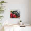 Ripe Eggplant and Red Radishes Canvas Framed Matte Canvas | Still Life Kitchen Wall Art