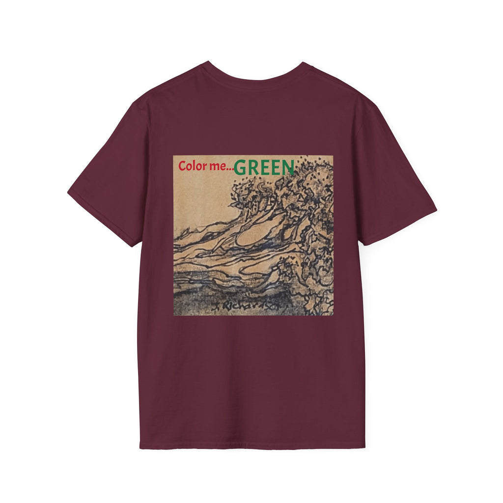 Broccoli drawing on back T-Shirt | Minimal Small Chest Logo