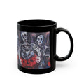 Skeleton Trio with Jack-o'-Lantern Mug | Halloween Skull Coffee Cup