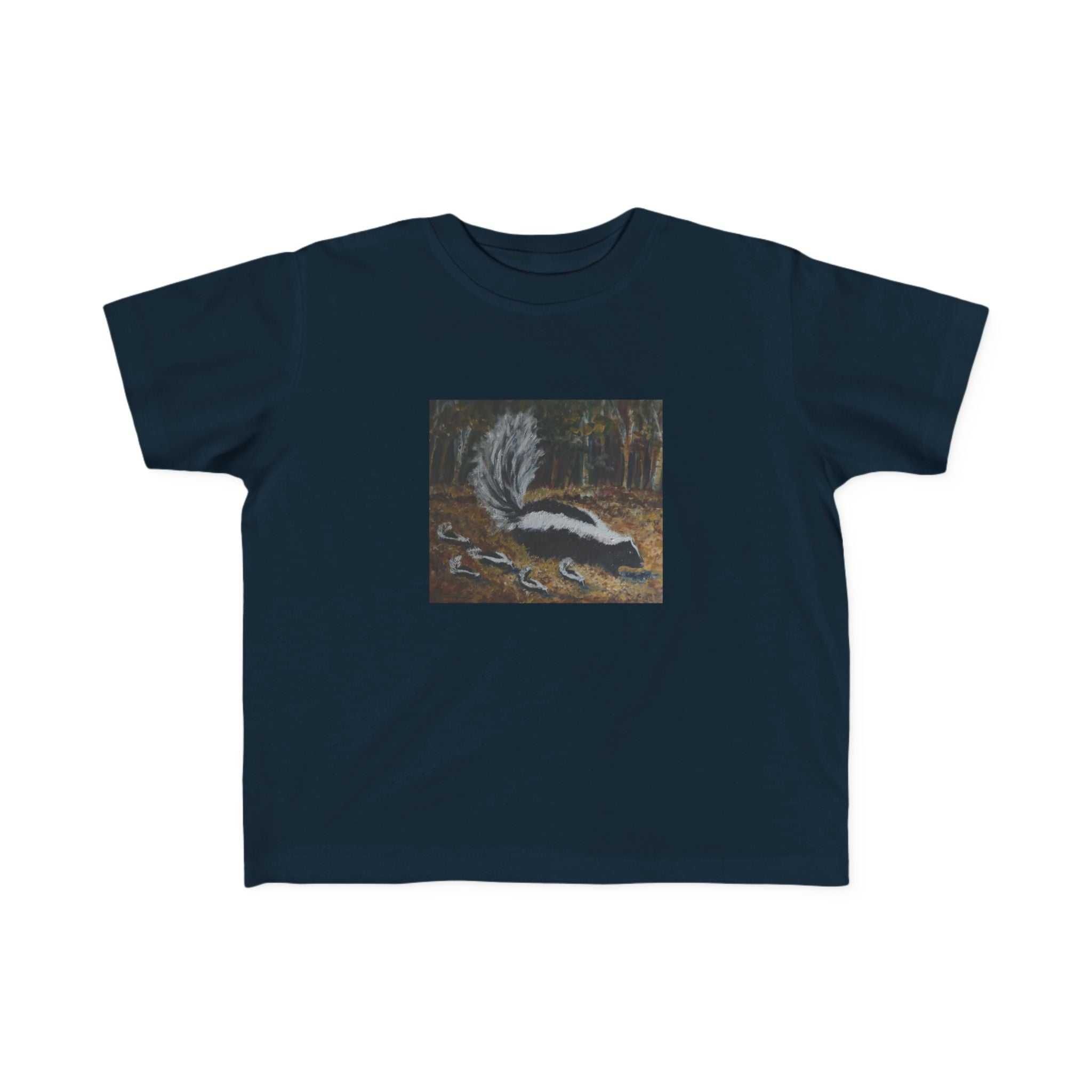 Toddler Skunk Art T‑Shirt — Cute Woodland Animal Tee for Kids