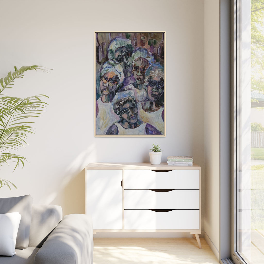 Copy of Framed Matte Canvas Print — Tropical Market Woman Watercolor Art