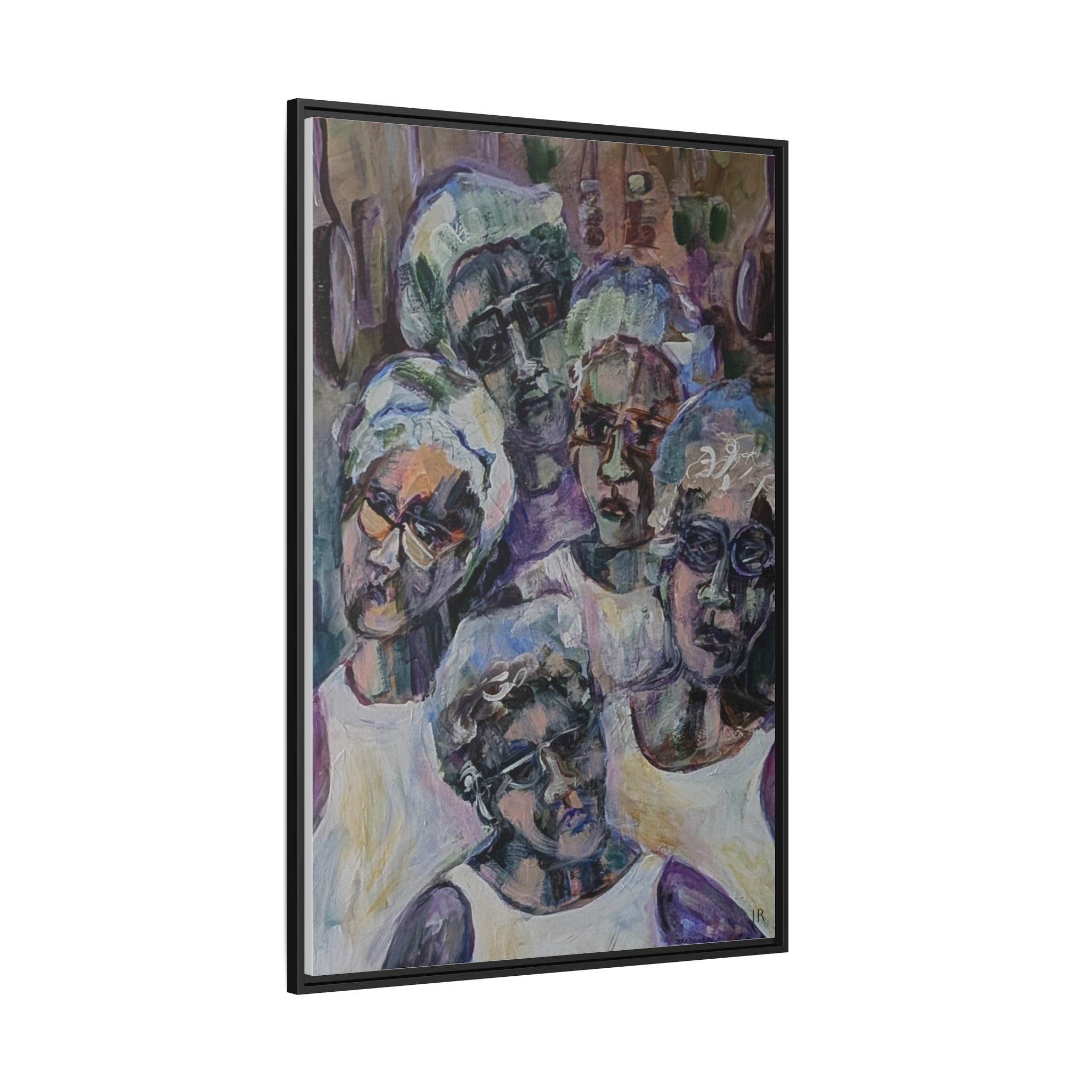 Copy of Framed Matte Canvas Print — Tropical Market Woman Watercolor Art