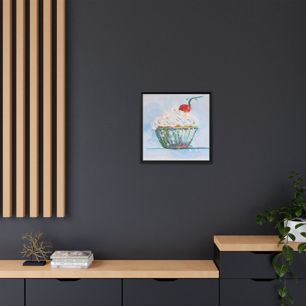 Cupcake Canvas Art Print — Framed Matte Wall Decor
