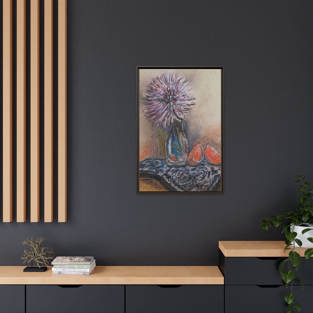Framed Canvas Art — Purple Bloom Still Life