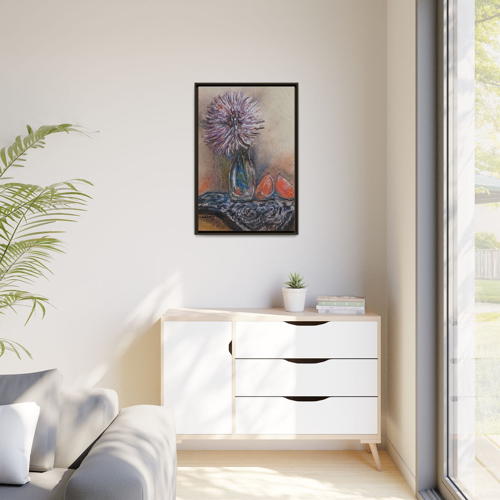 Framed Canvas Art — Purple Bloom Still Life