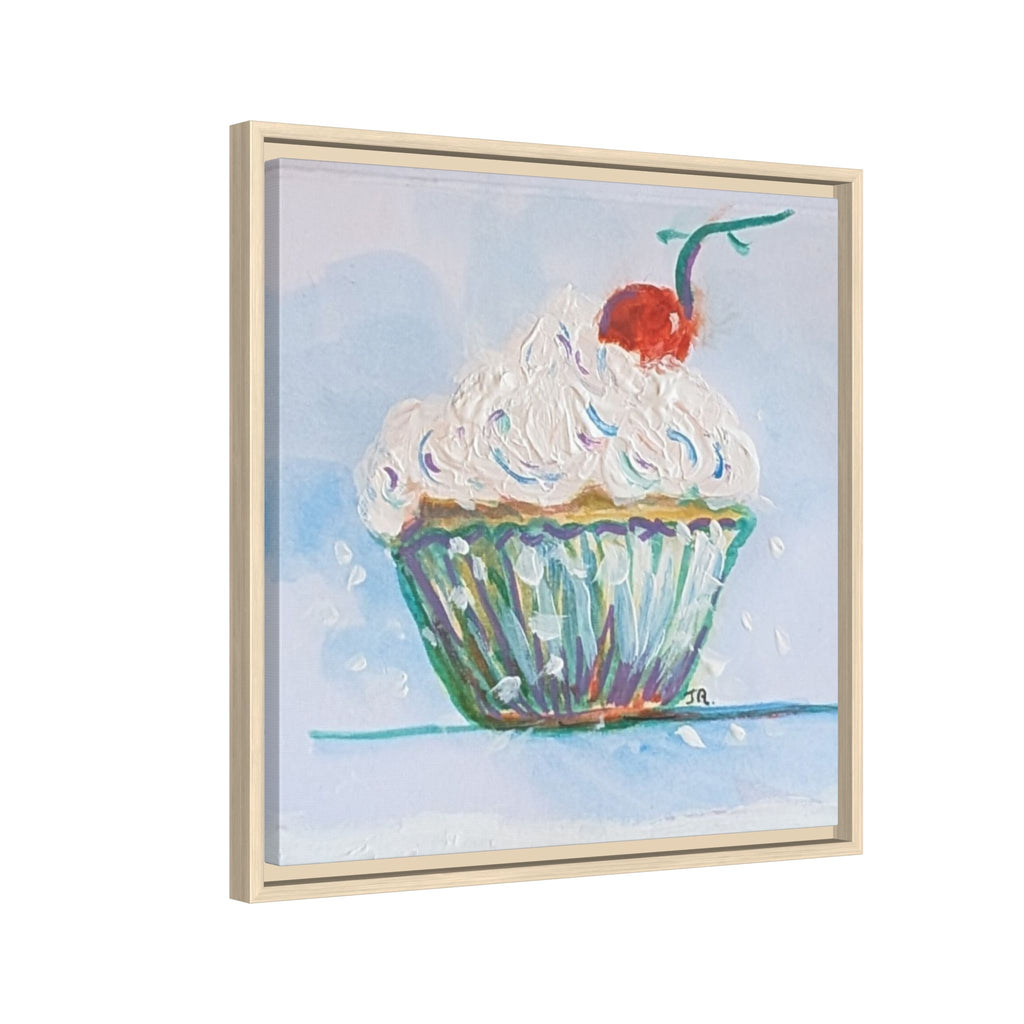 Cupcake Canvas Art Print — Framed Matte Wall Decor