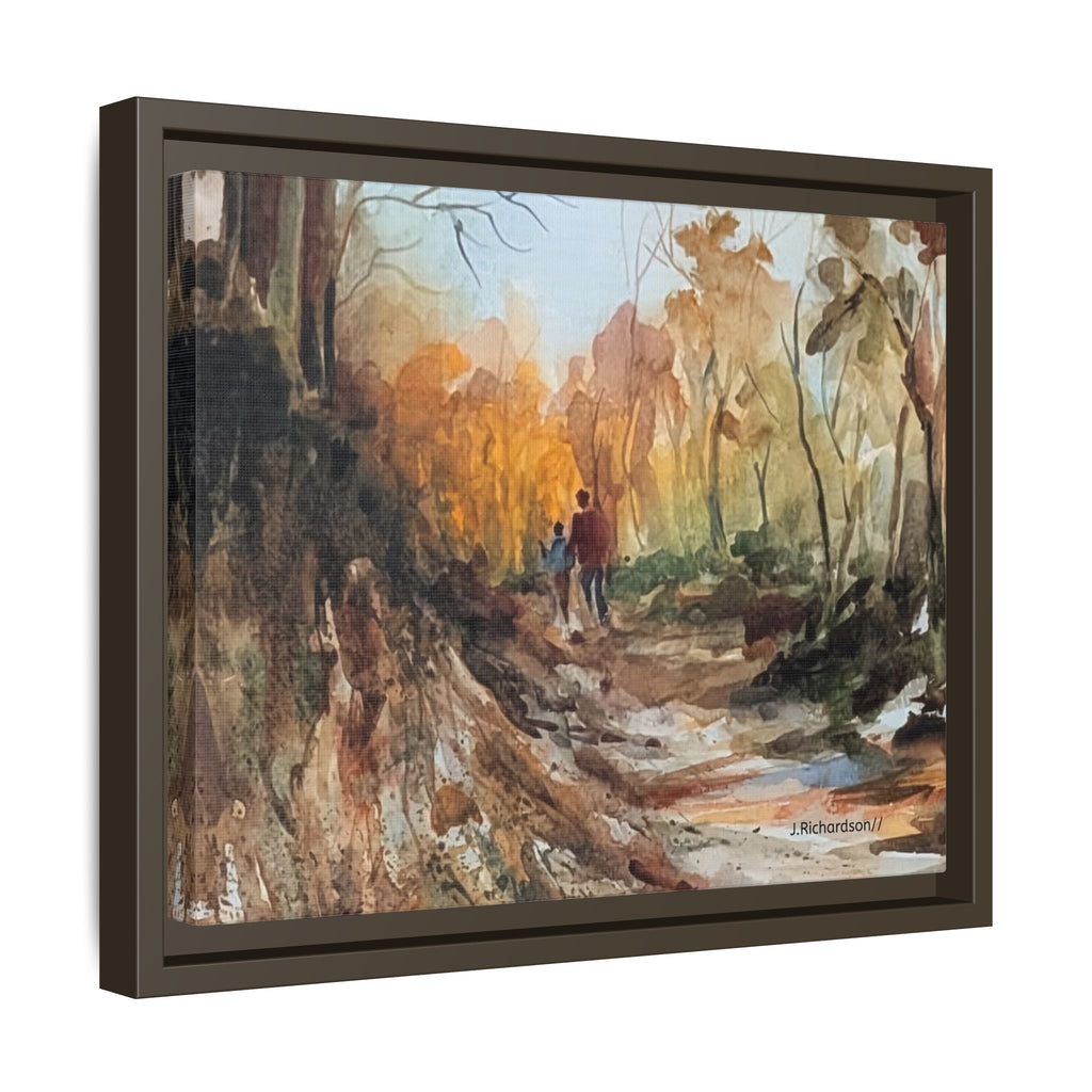 "Into the woods" by JR Framed Matte Canvas,   Multi-color frames)
