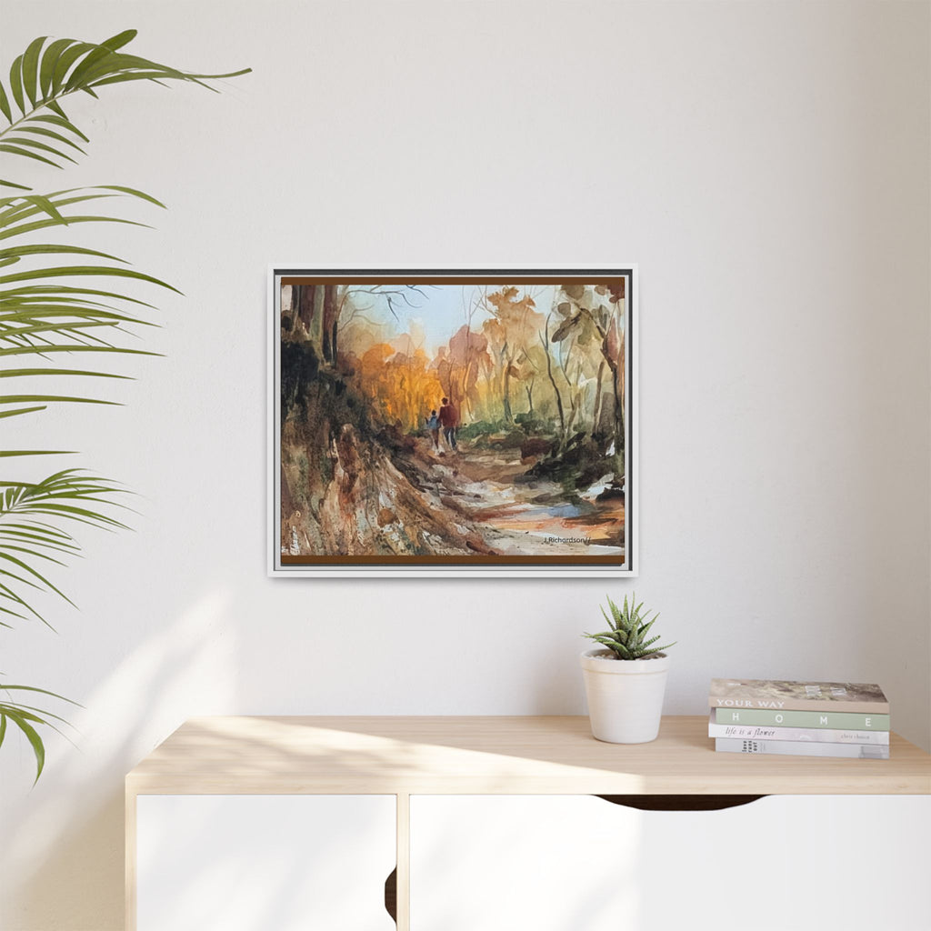 "Into the woods" by JR Framed Matte Canvas,   Multi-color frames)