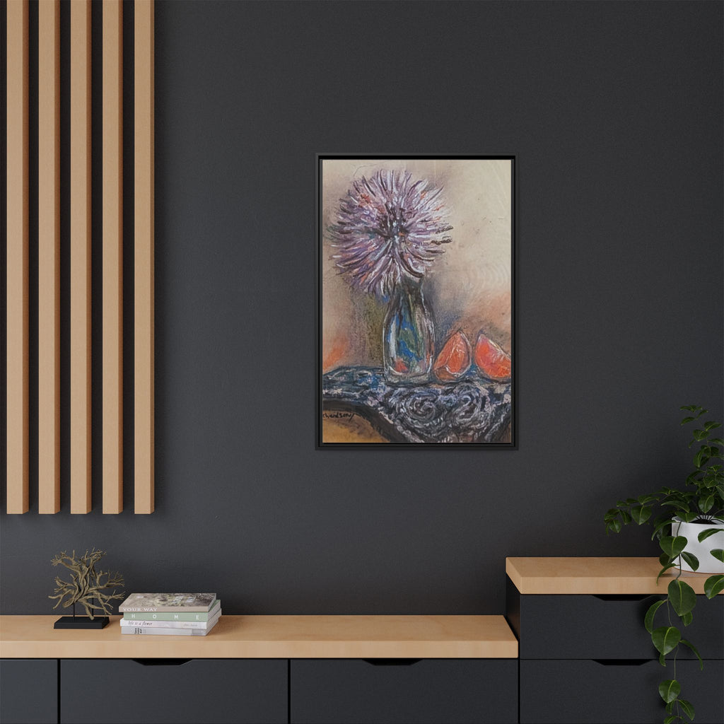 Framed Canvas Art — Purple Bloom Still Life