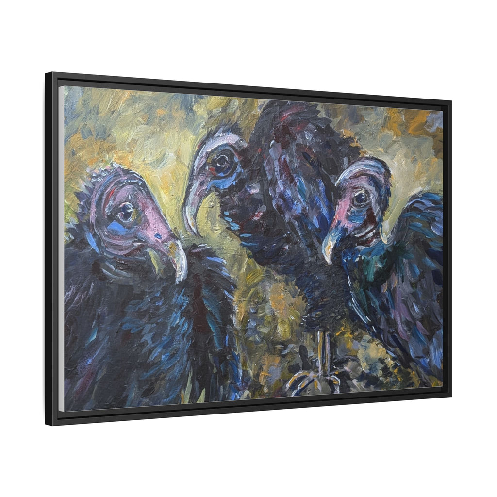 Three Vultures Painting Matte Canvas