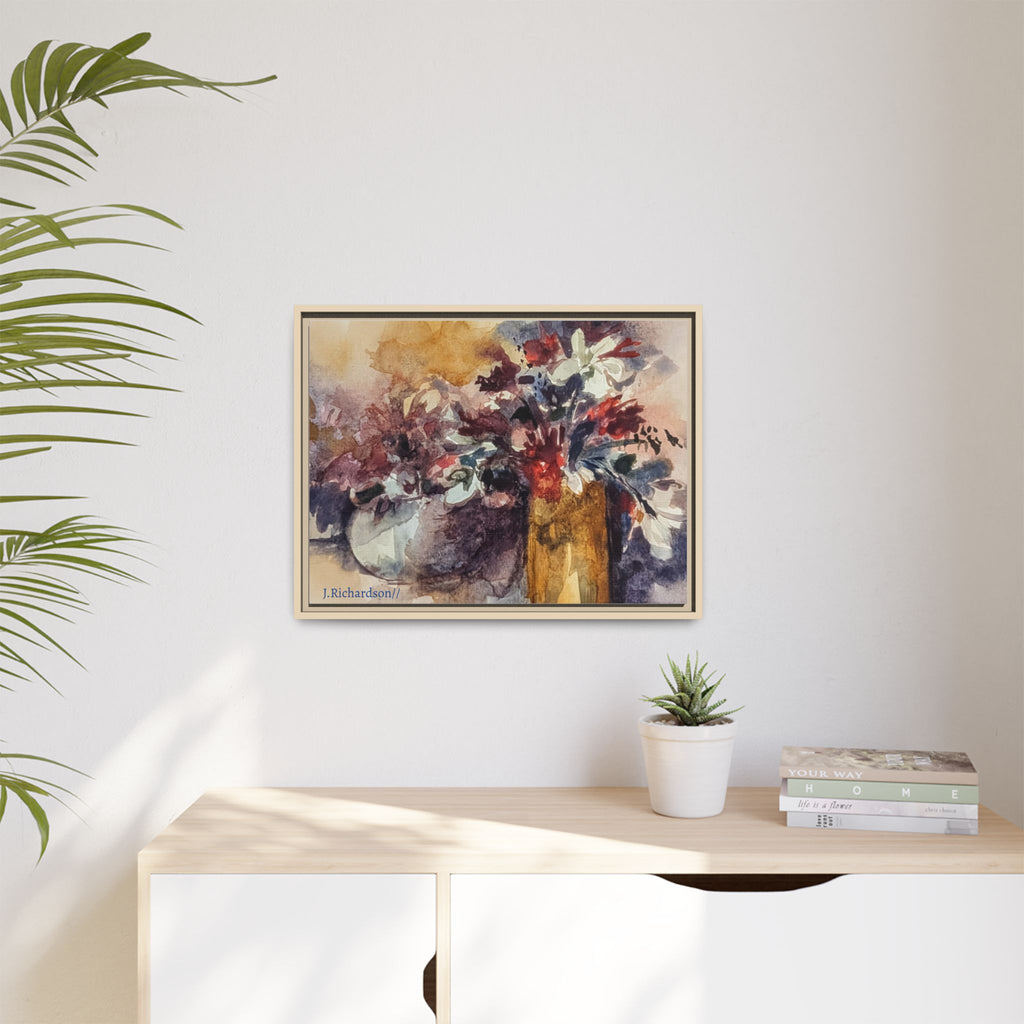 Floral still life Framed Matte Canvas Wall Art