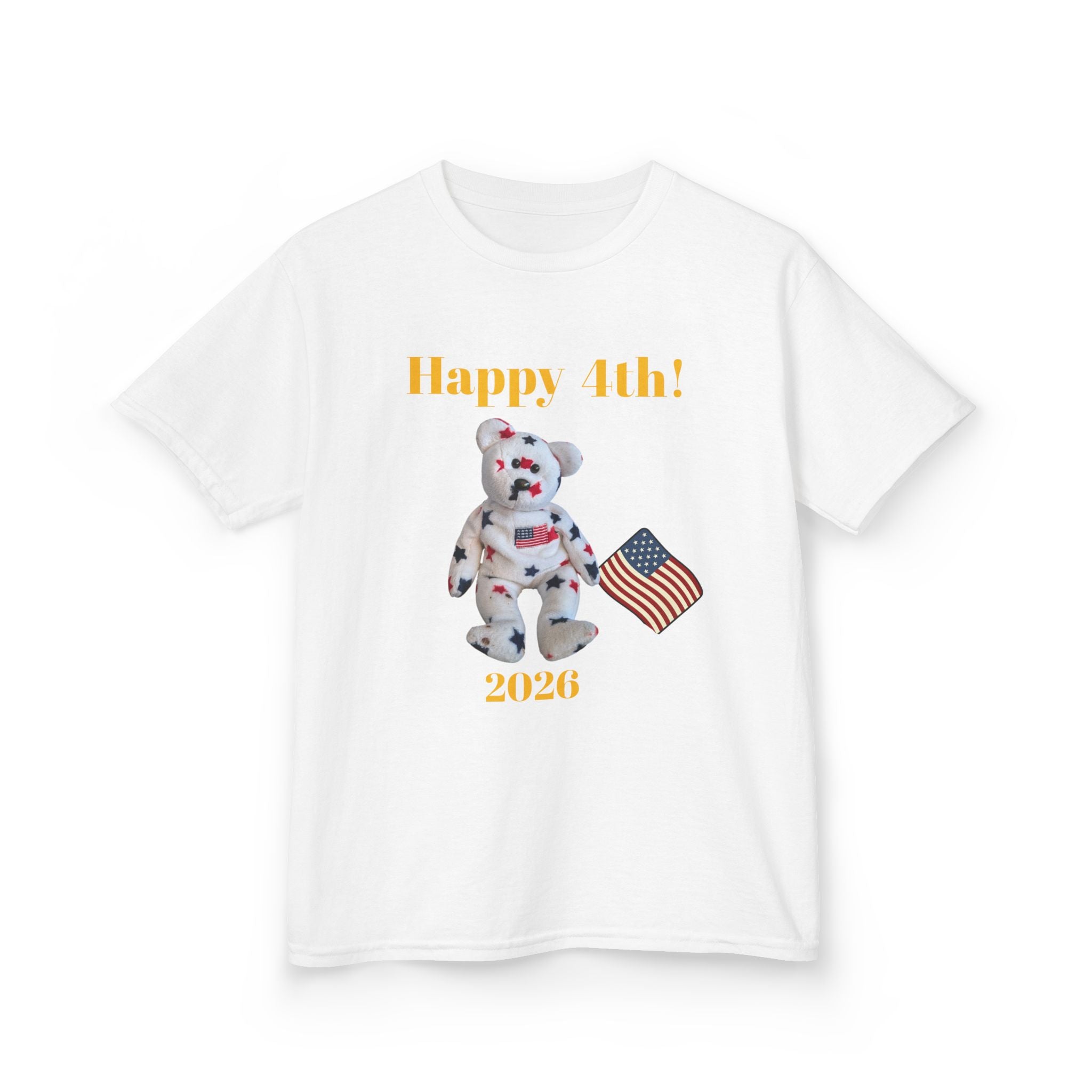 Beanie Bear July 4th Kids Heavy Cotton™XS/S/M/L/XL Tee