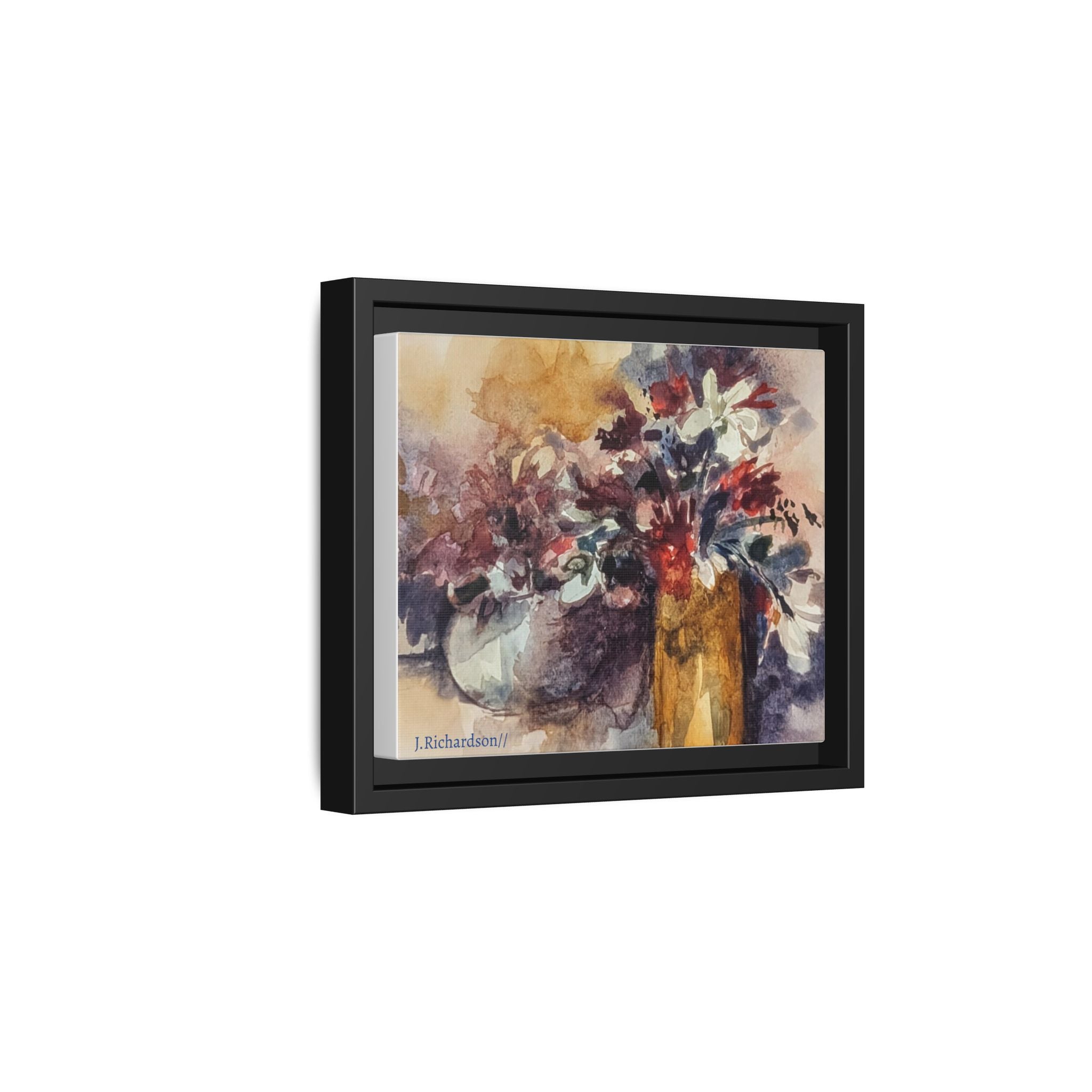 Floral still life Framed Matte Canvas Wall Art