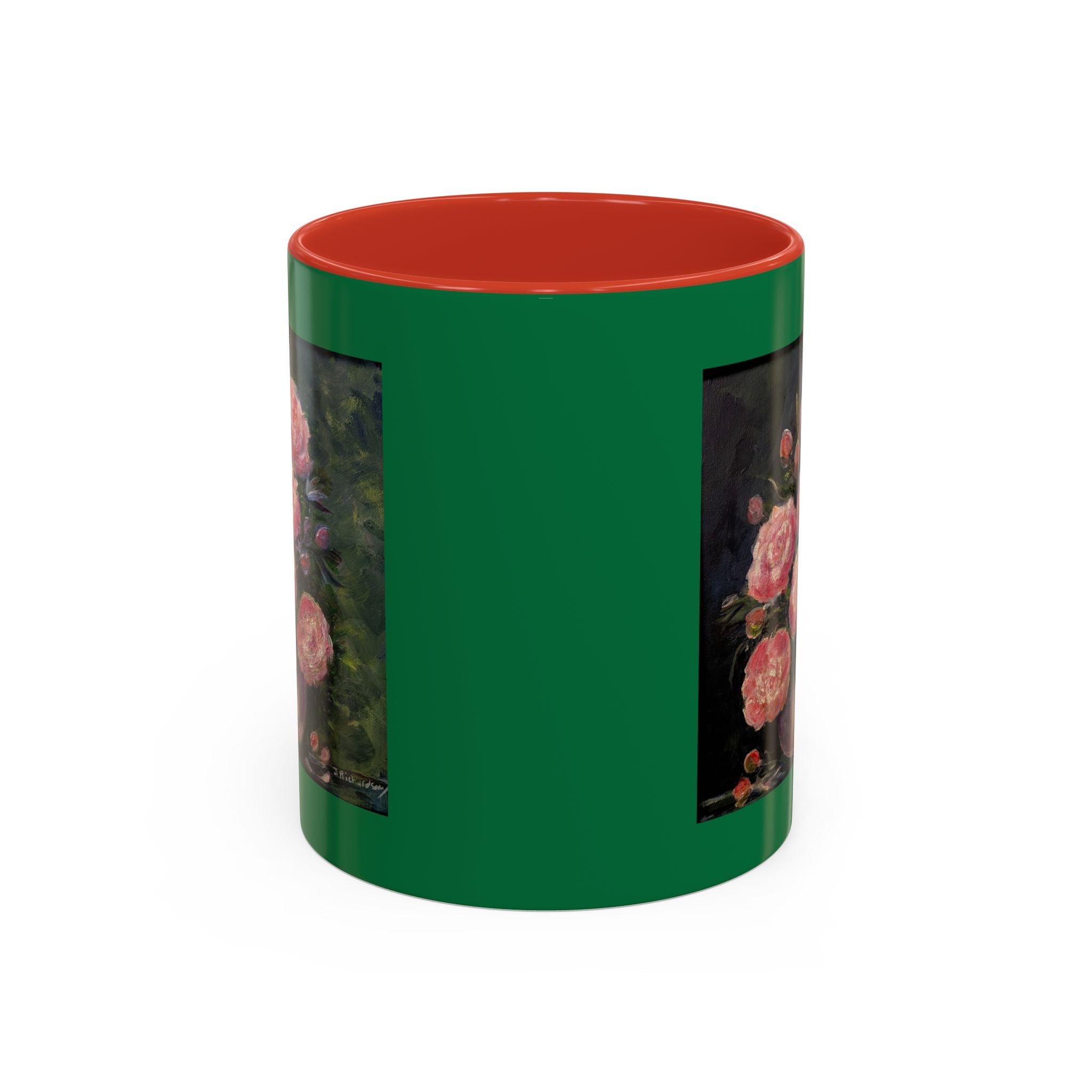 Pink Peony Bouquet Accent Coffee Mug — Floral Tea Cup for Garden Lovers
