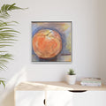 Peach Pastel Painting Framed Matte Canvas