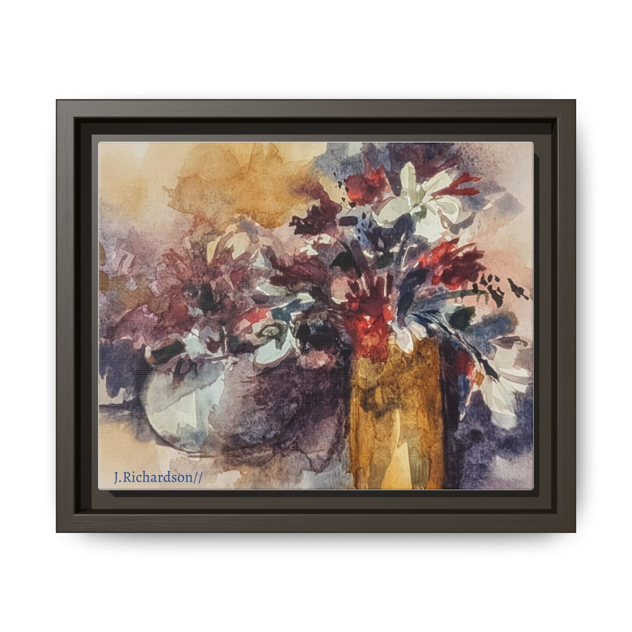 Floral still life Framed Matte Canvas Wall Art
