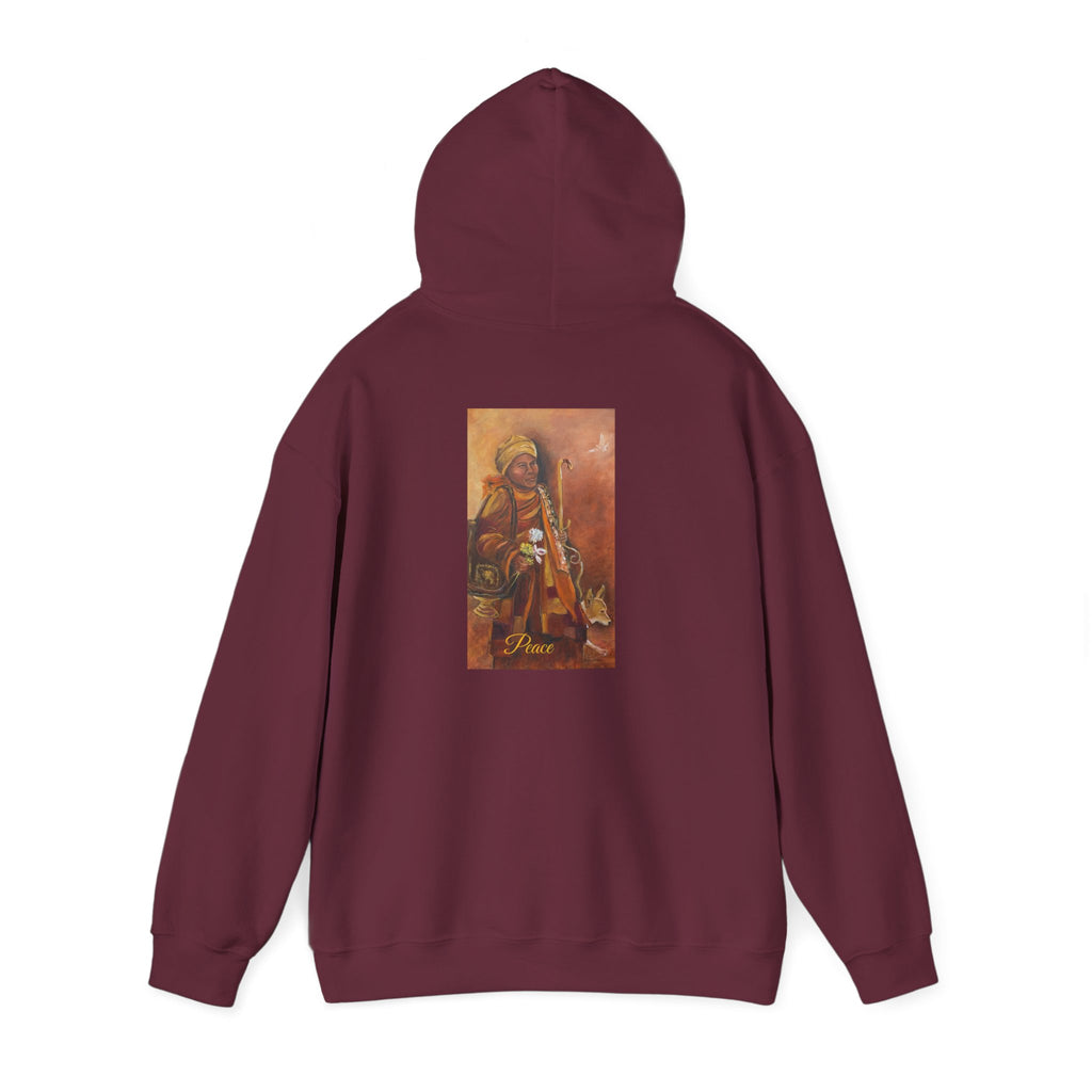 Hoodie — Spiritual Monk Art/ Print Back Graphic