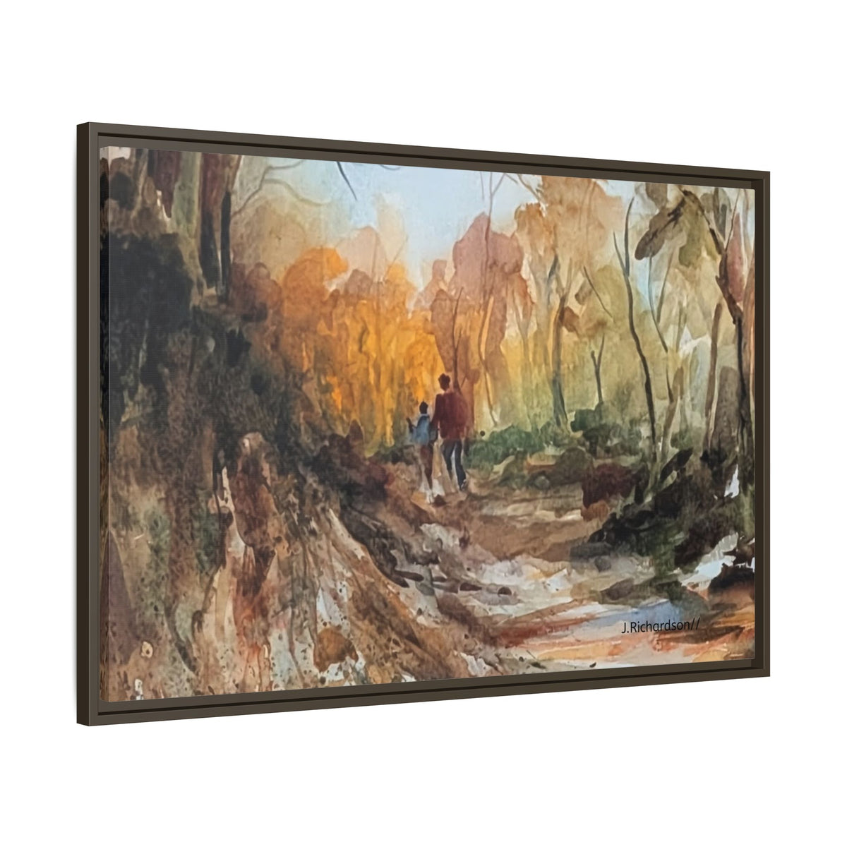 "Into the woods" by JR Framed Matte Canvas,   Multi-color frames)