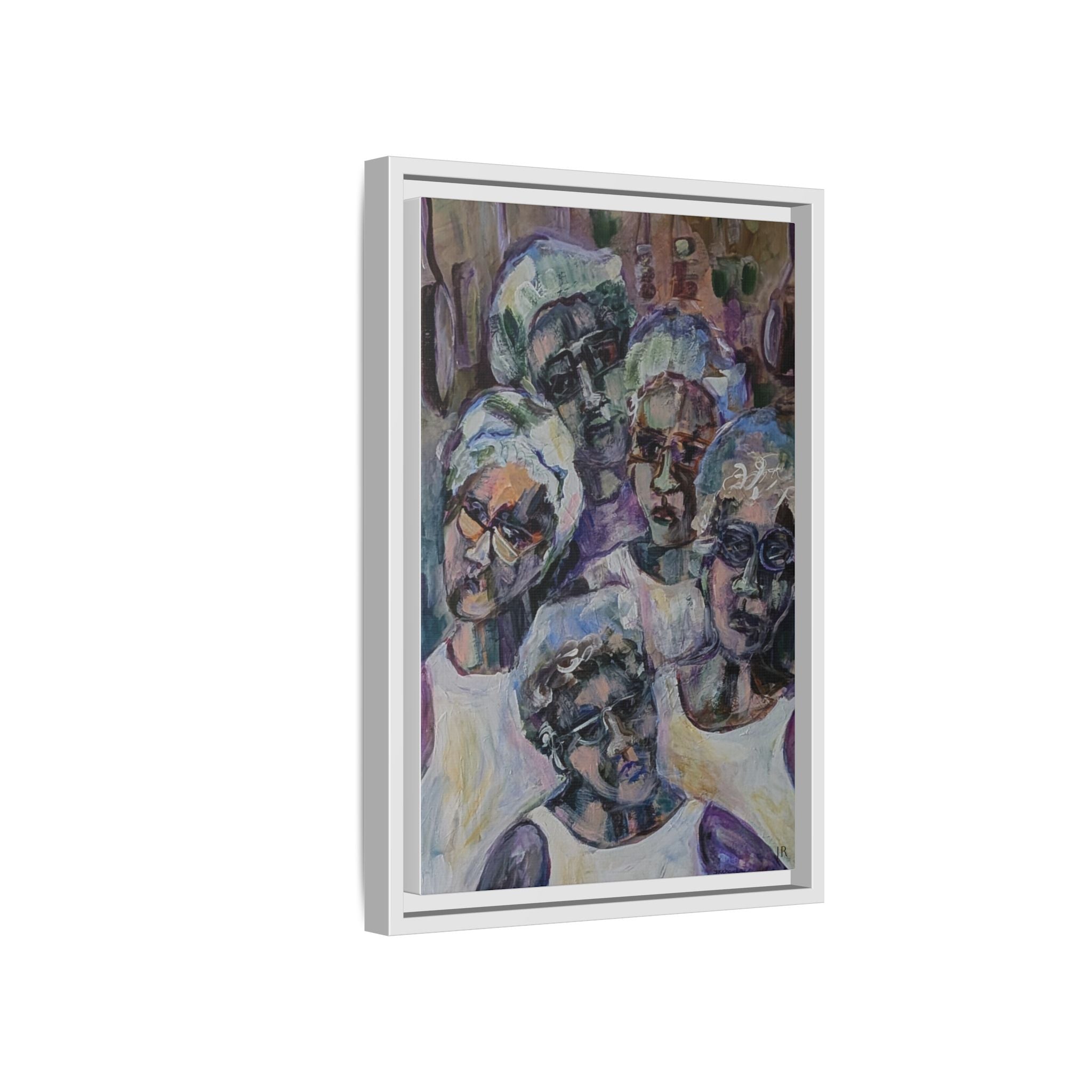 Copy of Framed Matte Canvas Print — Tropical Market Woman Watercolor Art