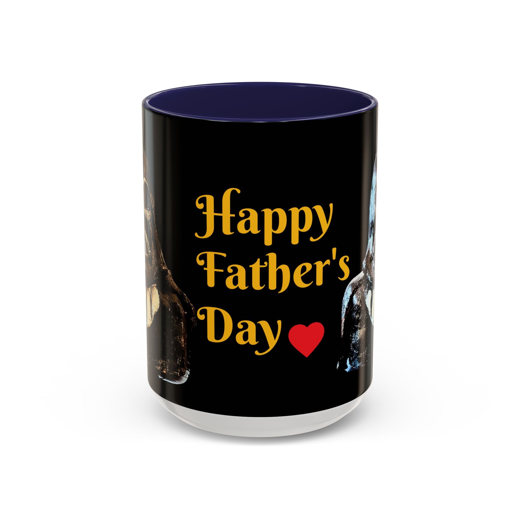 Father’s Day Coffee Mug – "Happy Father's Day" Black Accent Ceramic Mug (11/15oz)