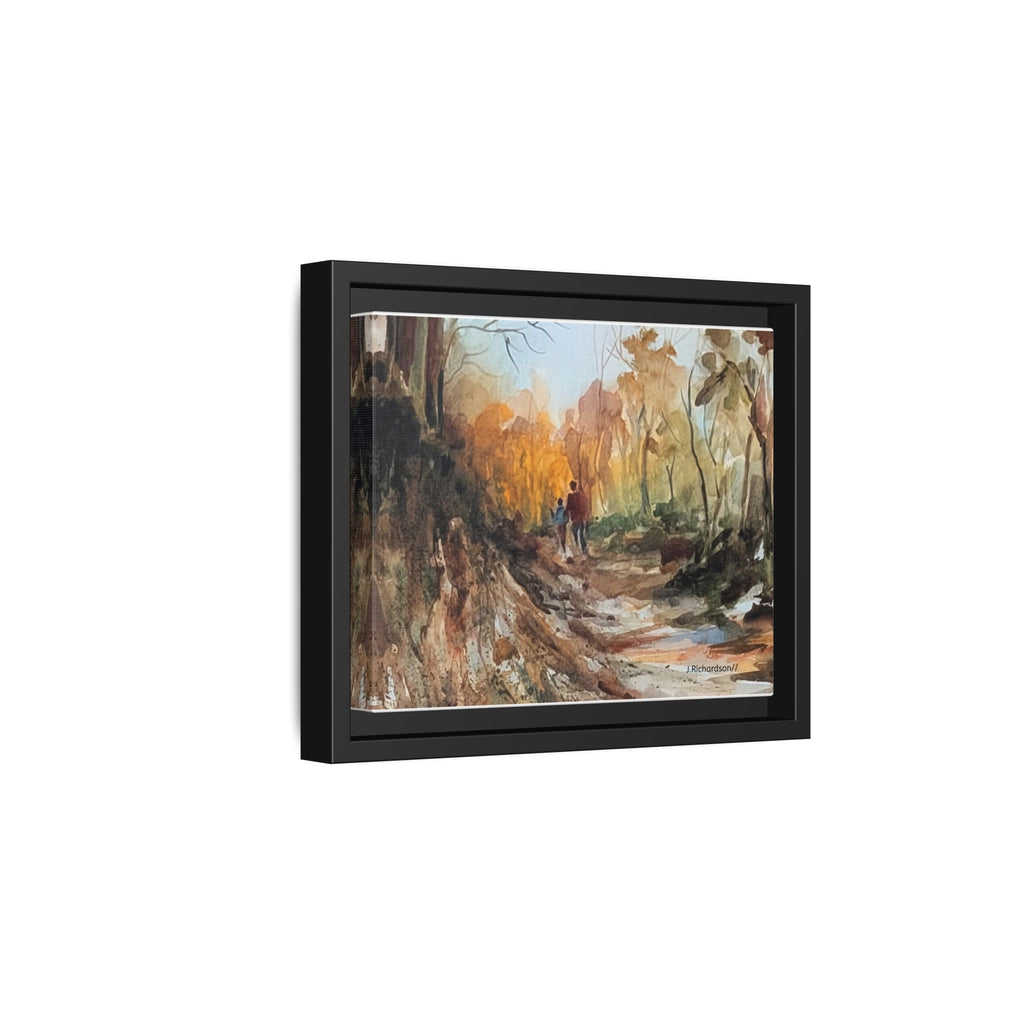 "Into the woods" by JR Framed Matte Canvas,   Multi-color frames)