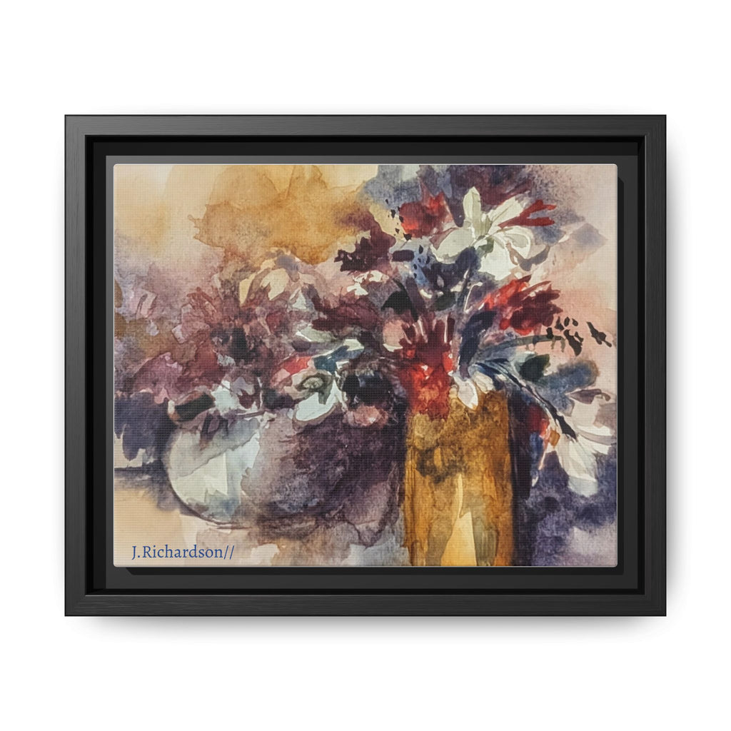 Floral still life Framed Matte Canvas Wall Art