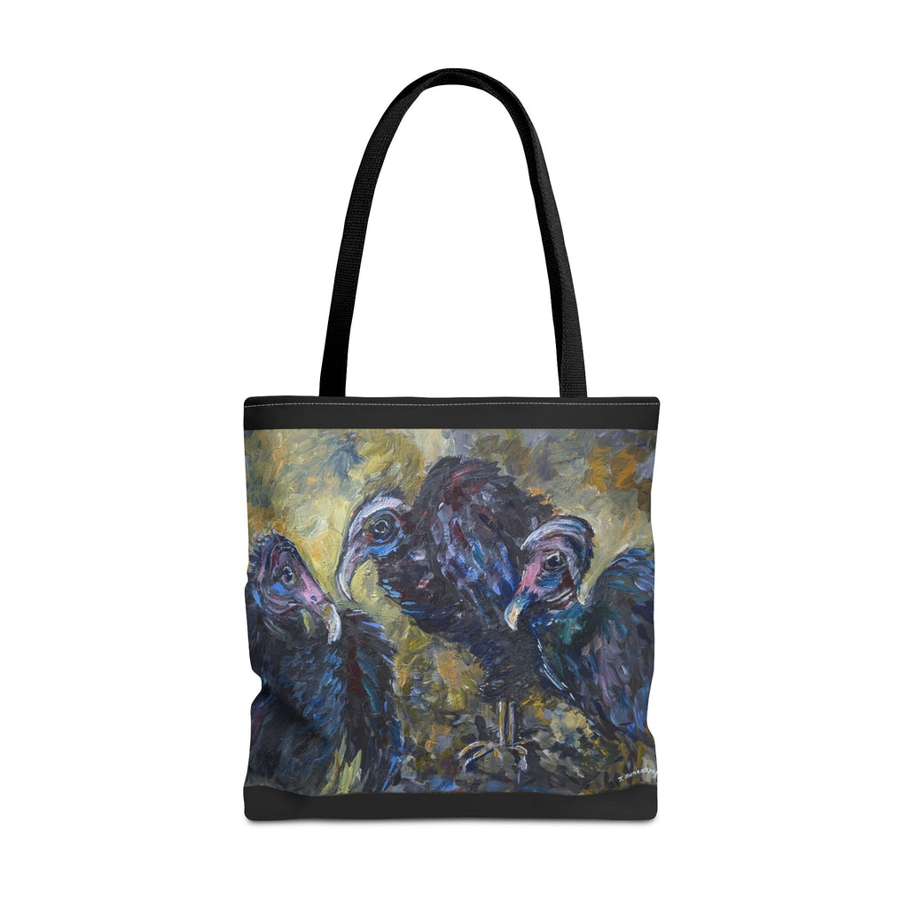 Vulture Trio painting tote bag | all-over-print tote