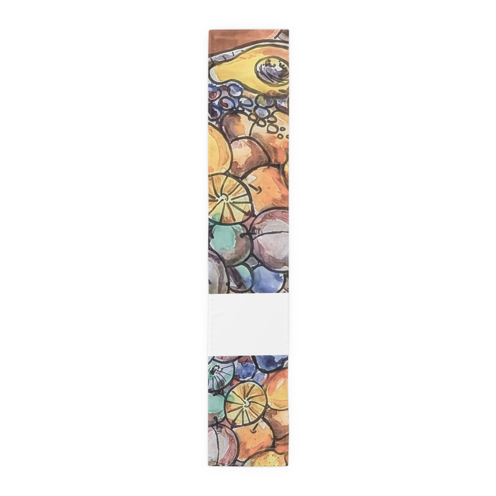 Fruity Citrus Watercolor Table Runner