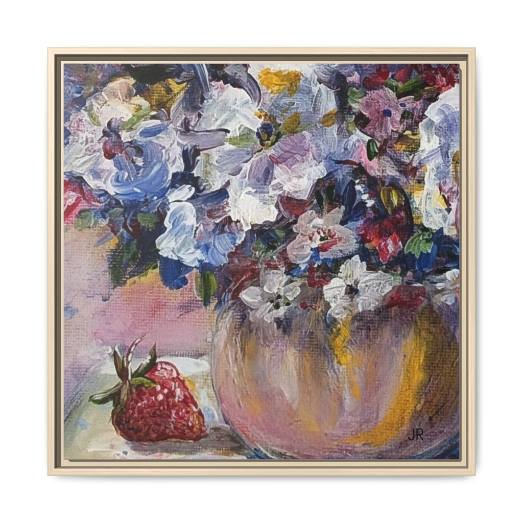 Framed Floral Still Life Matte Canvas Print