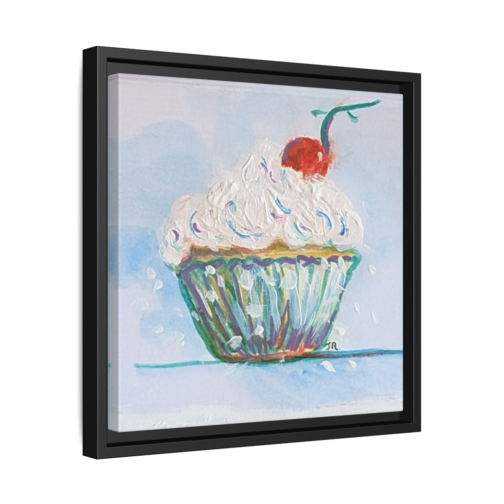 Cupcake Canvas Art Print — Framed Matte Wall Decor