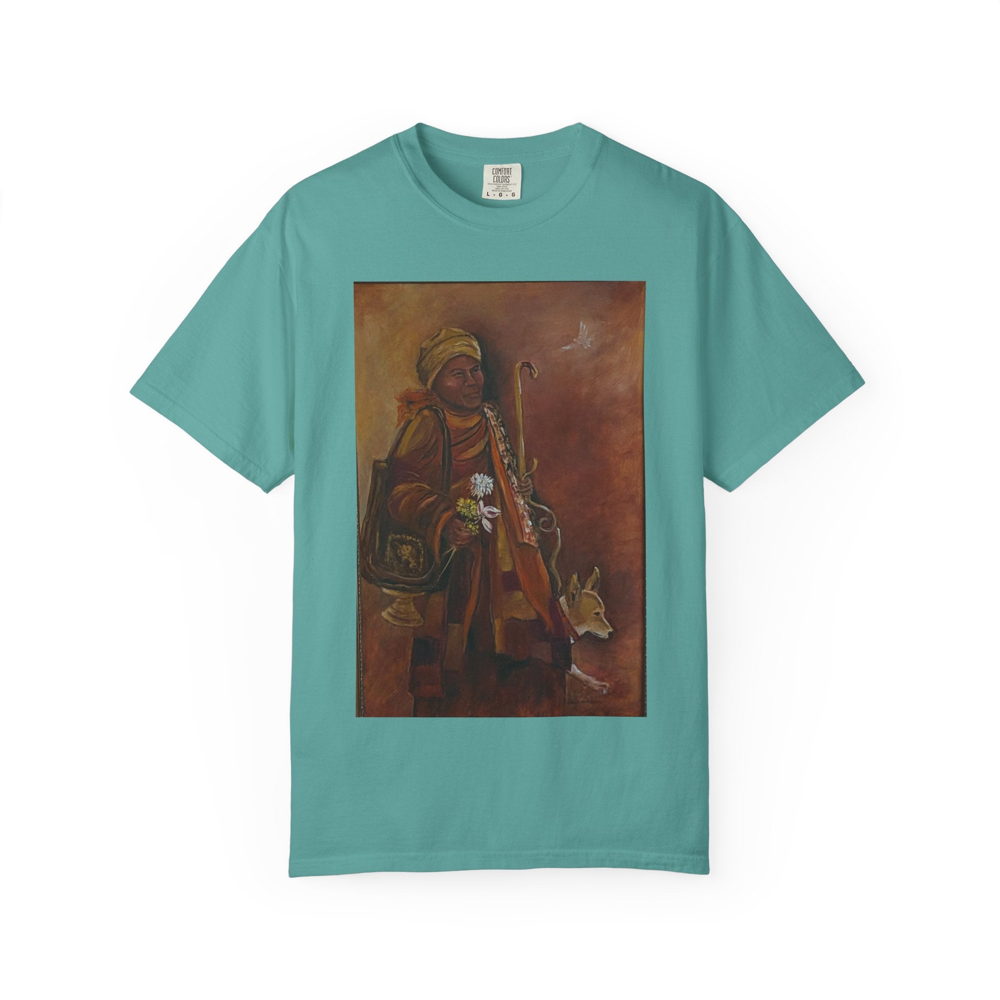 "Walk for Peace" front design,  Unisex, Garment-Dyed T-shirt