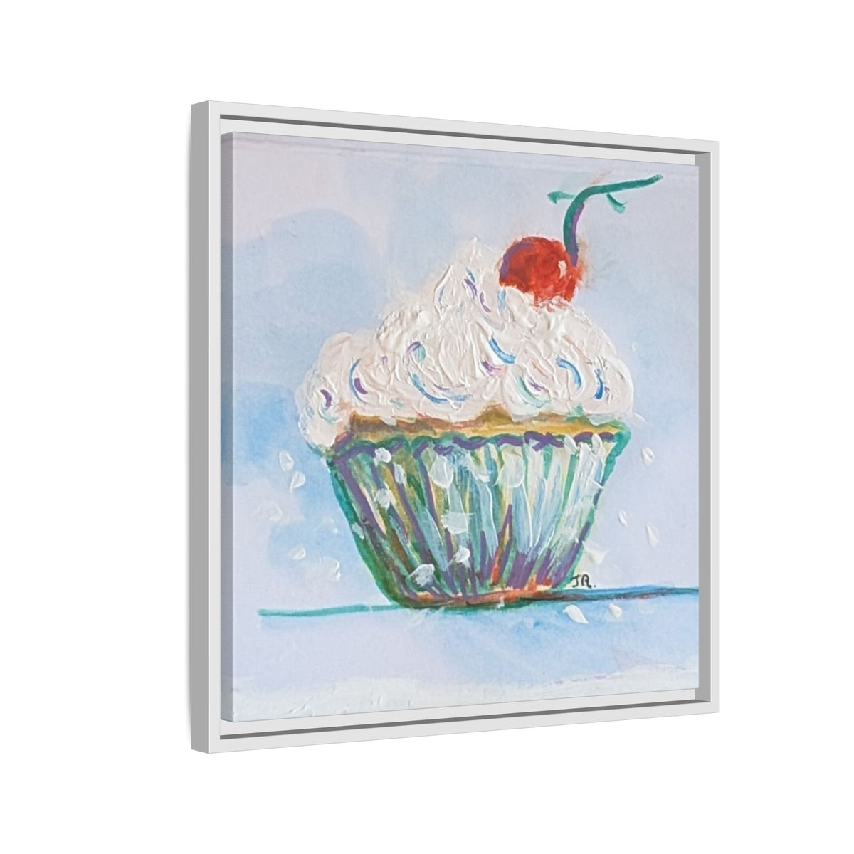 Cupcake Canvas Art Print — Framed Matte Wall Decor