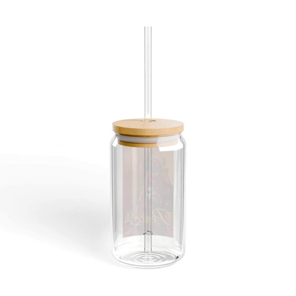 Peaceful Monk Sipper Glass, 16oz Tempered Glass