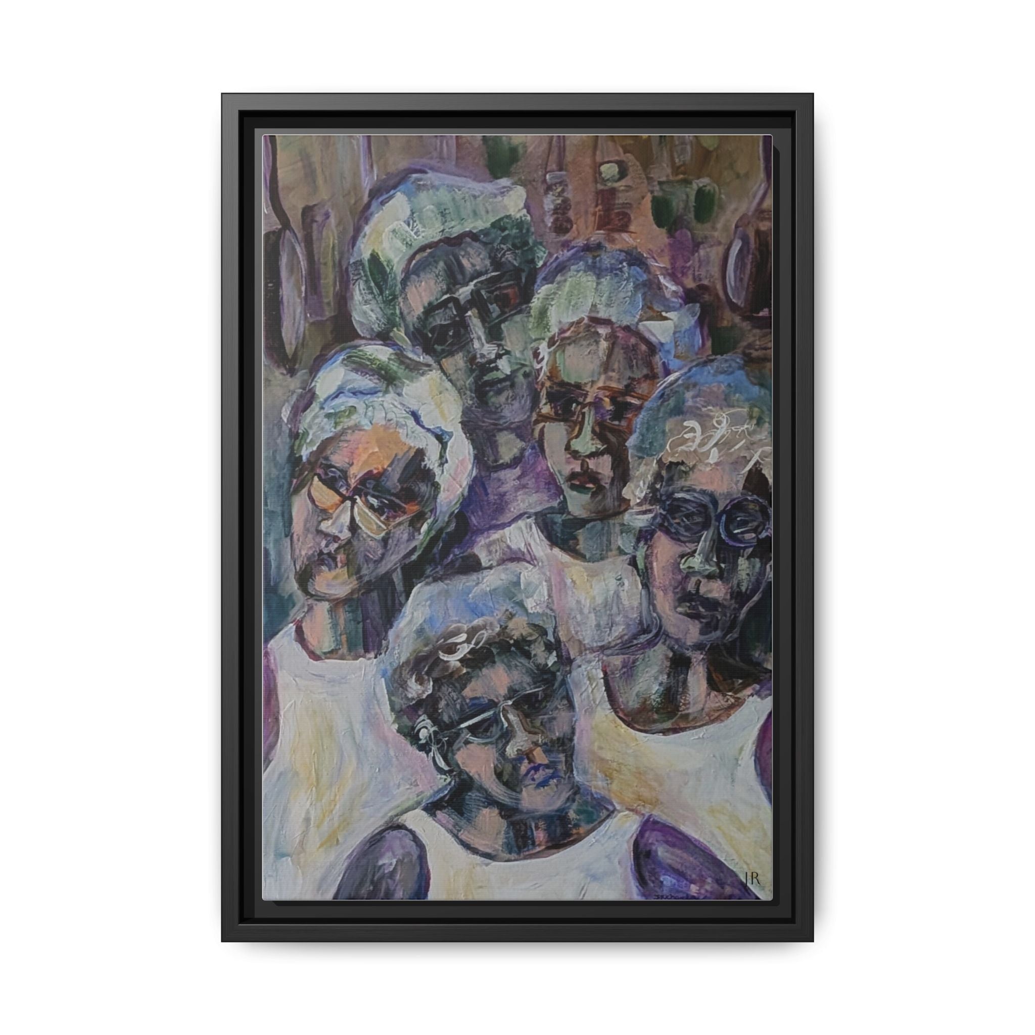 Copy of Framed Matte Canvas Print — Tropical Market Woman Watercolor Art