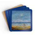 Seashore, kite Coaster Set — Cork Coasters (Set of 4)