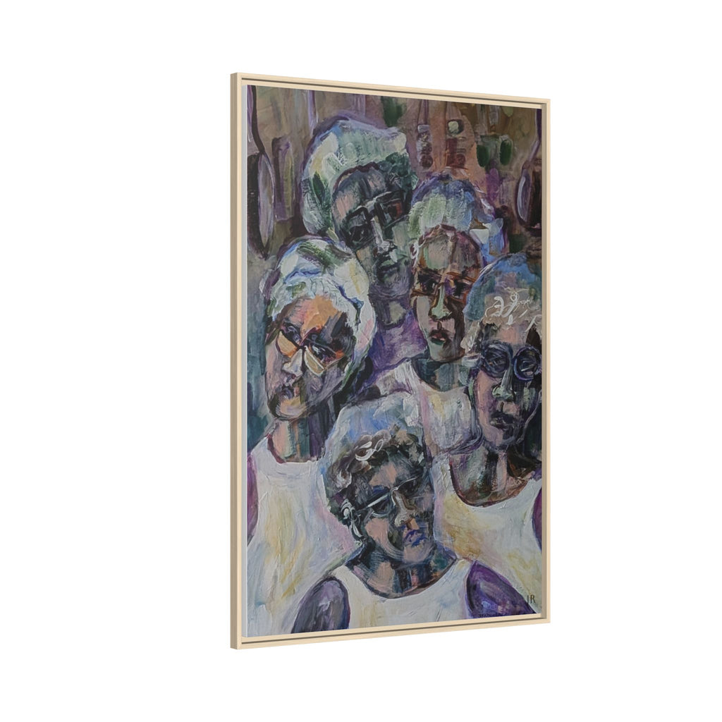 Copy of Framed Matte Canvas Print — Tropical Market Woman Watercolor Art