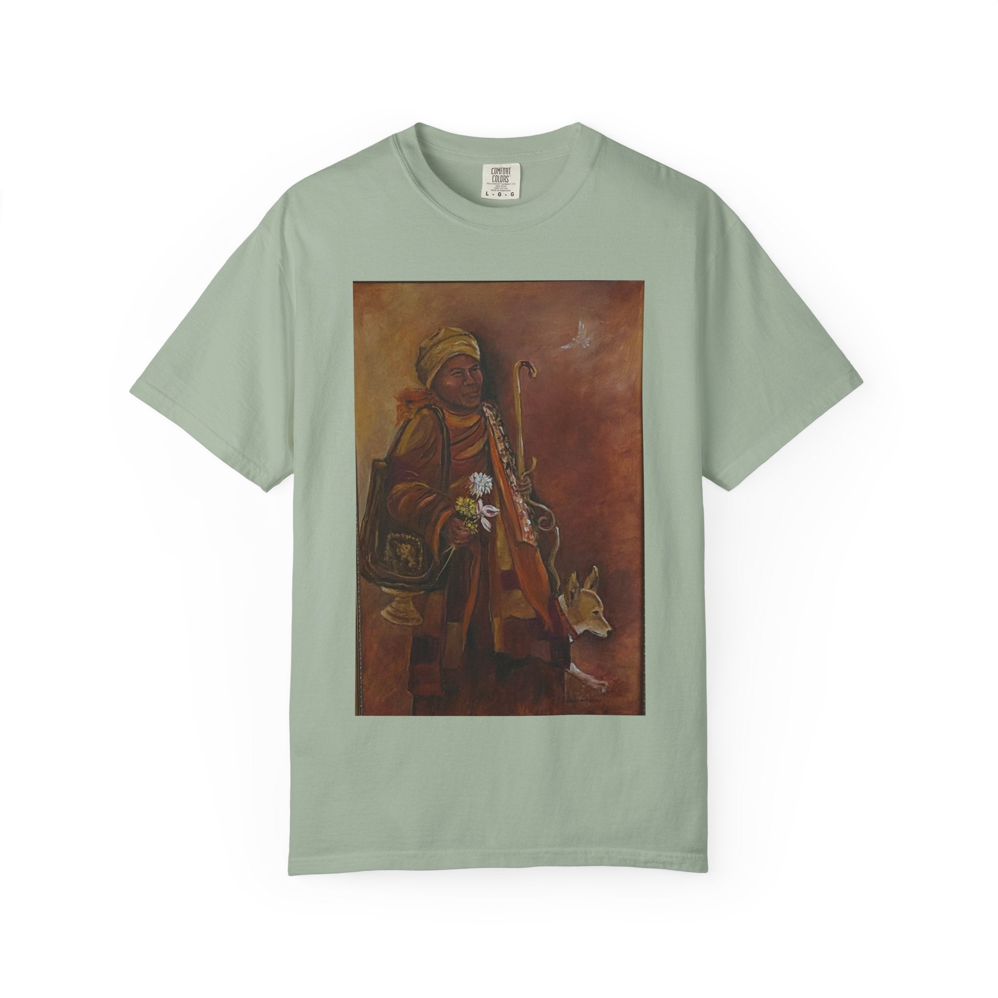 "Walk for Peace" front design,  Unisex, Garment-Dyed T-shirt