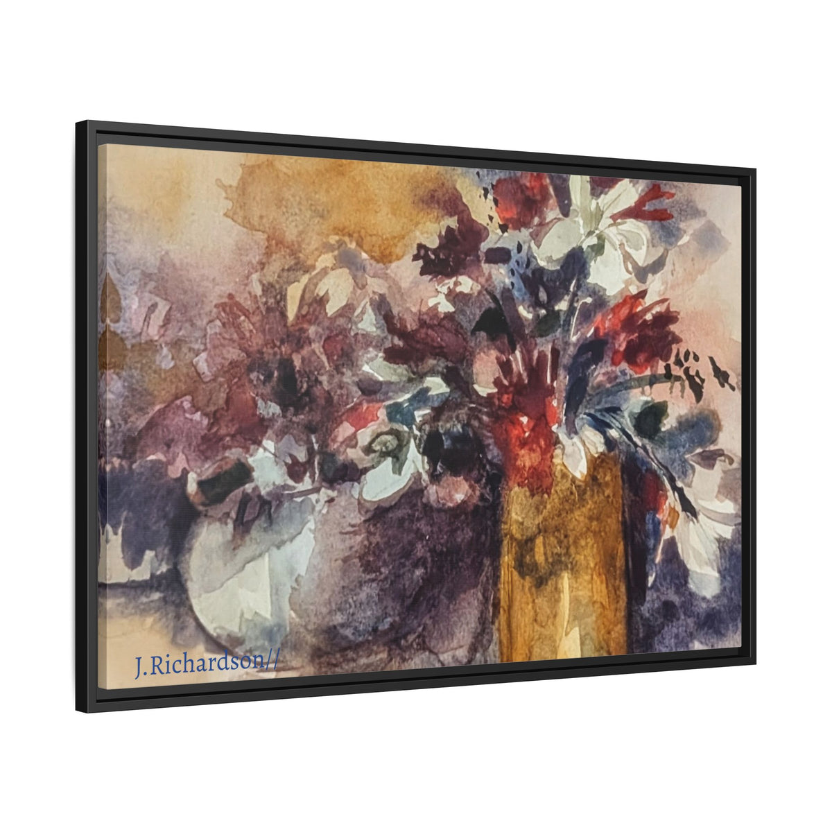 Floral still life Framed Matte Canvas Wall Art