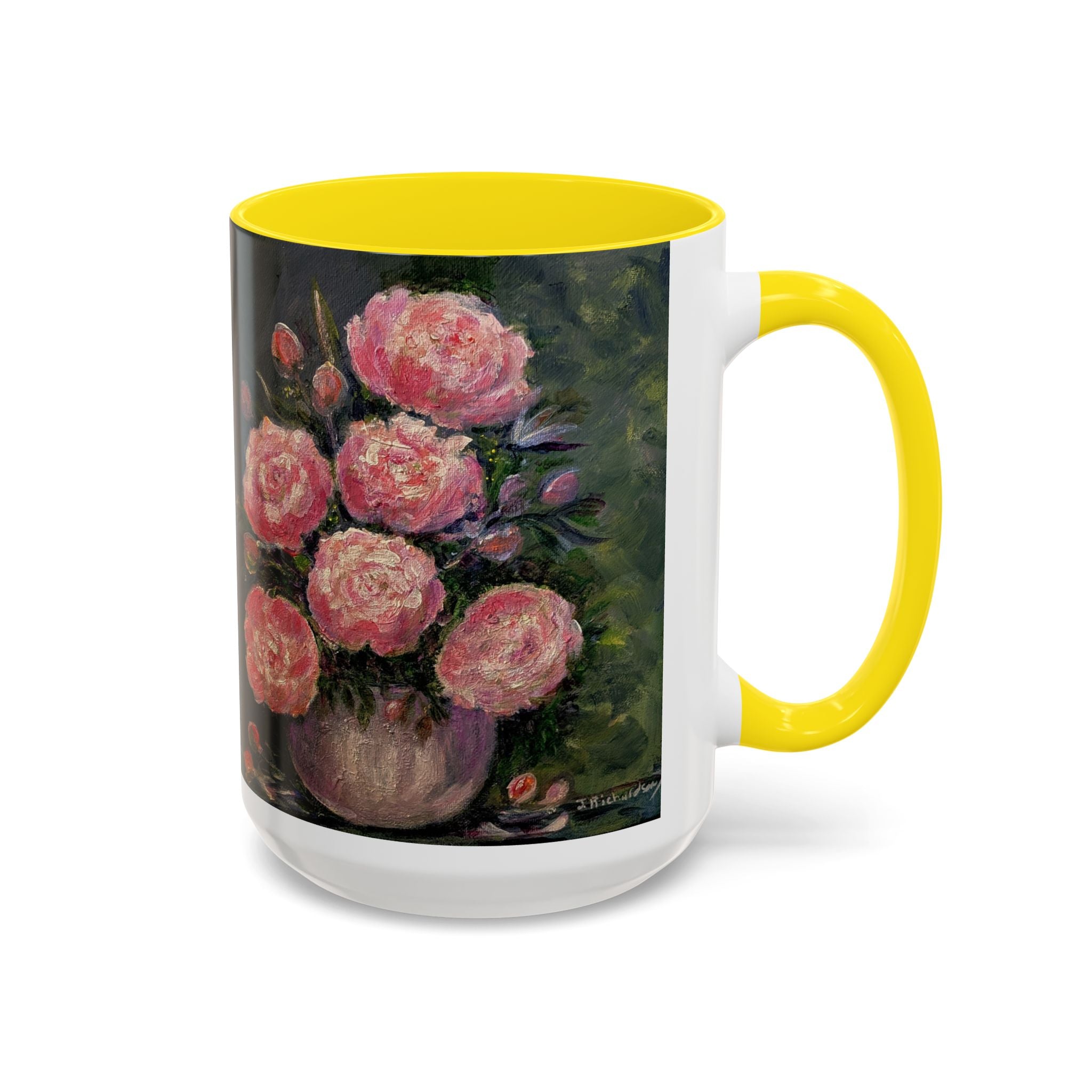 Pink Peony Bouquet Accent Coffee Mug — Chose  Interior 11/15oz