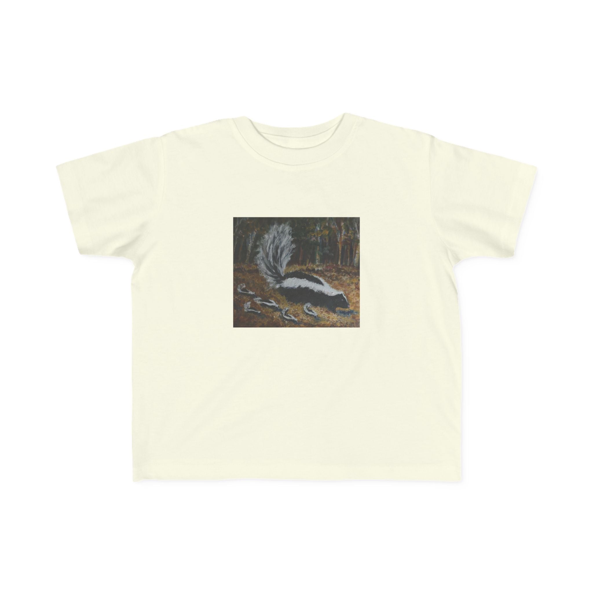 Toddler Skunk Art T‑Shirt — Cute Woodland Animal Tee for Kids
