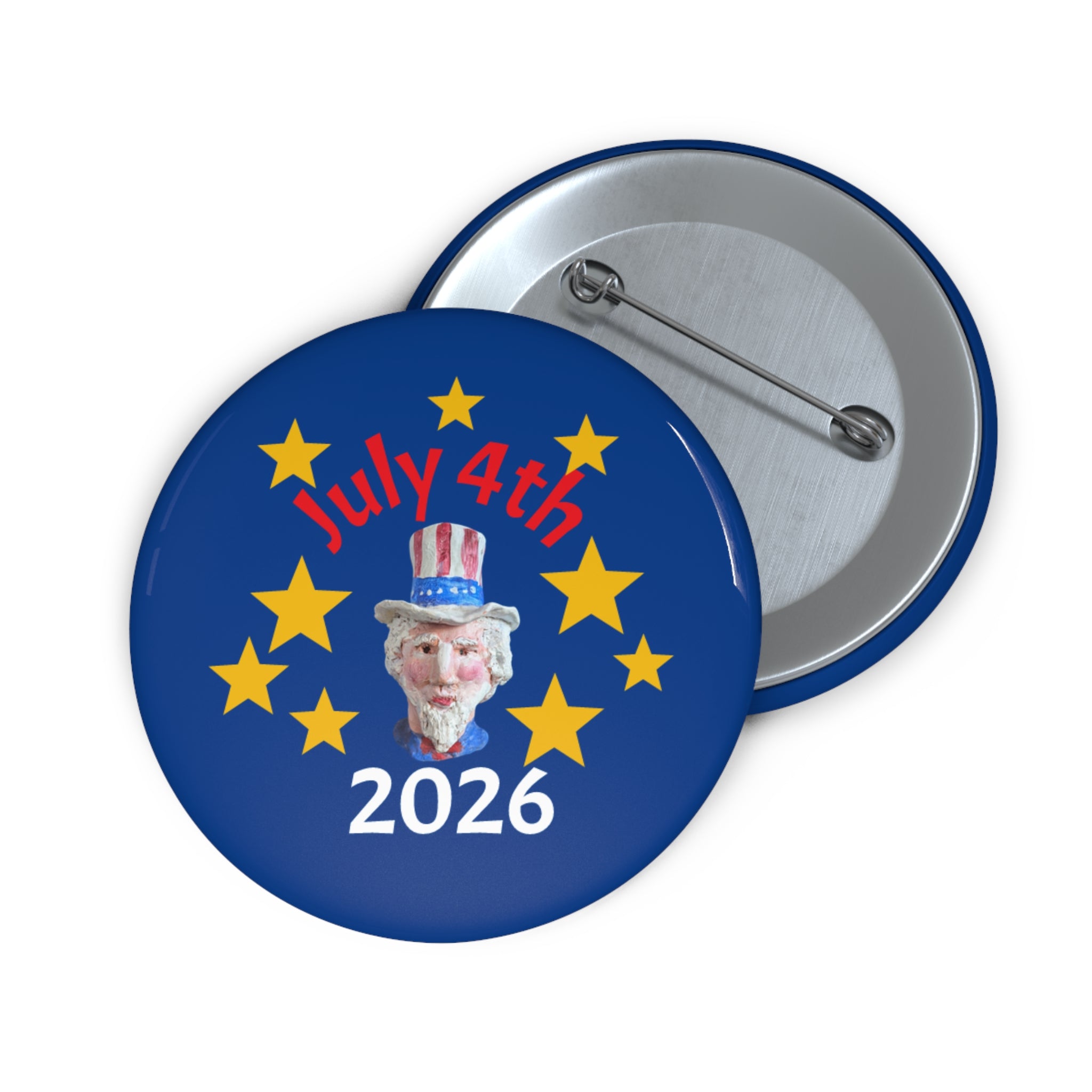 Copy of July 4th 2026 Pin Button — Badge
