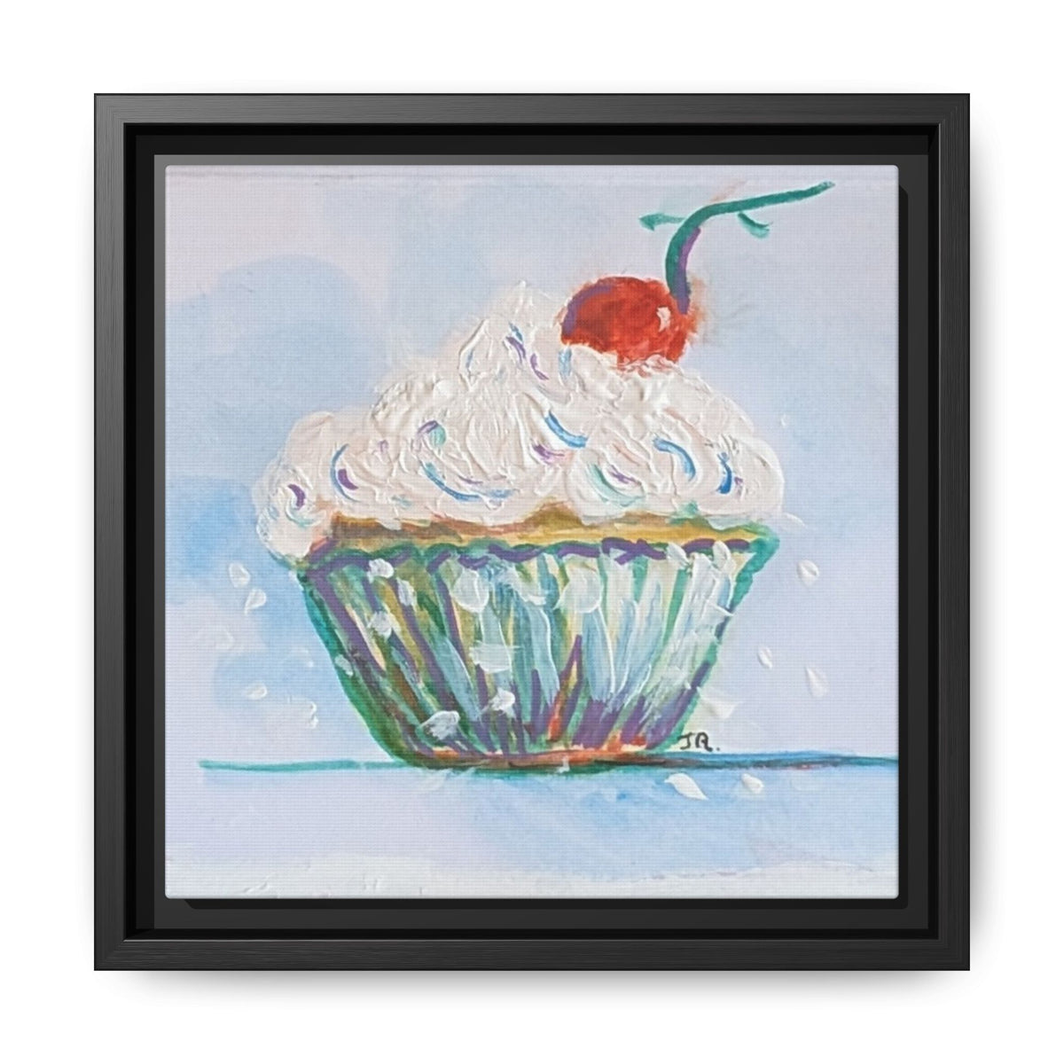 Cupcake Canvas Art Print — Framed Matte Wall Decor