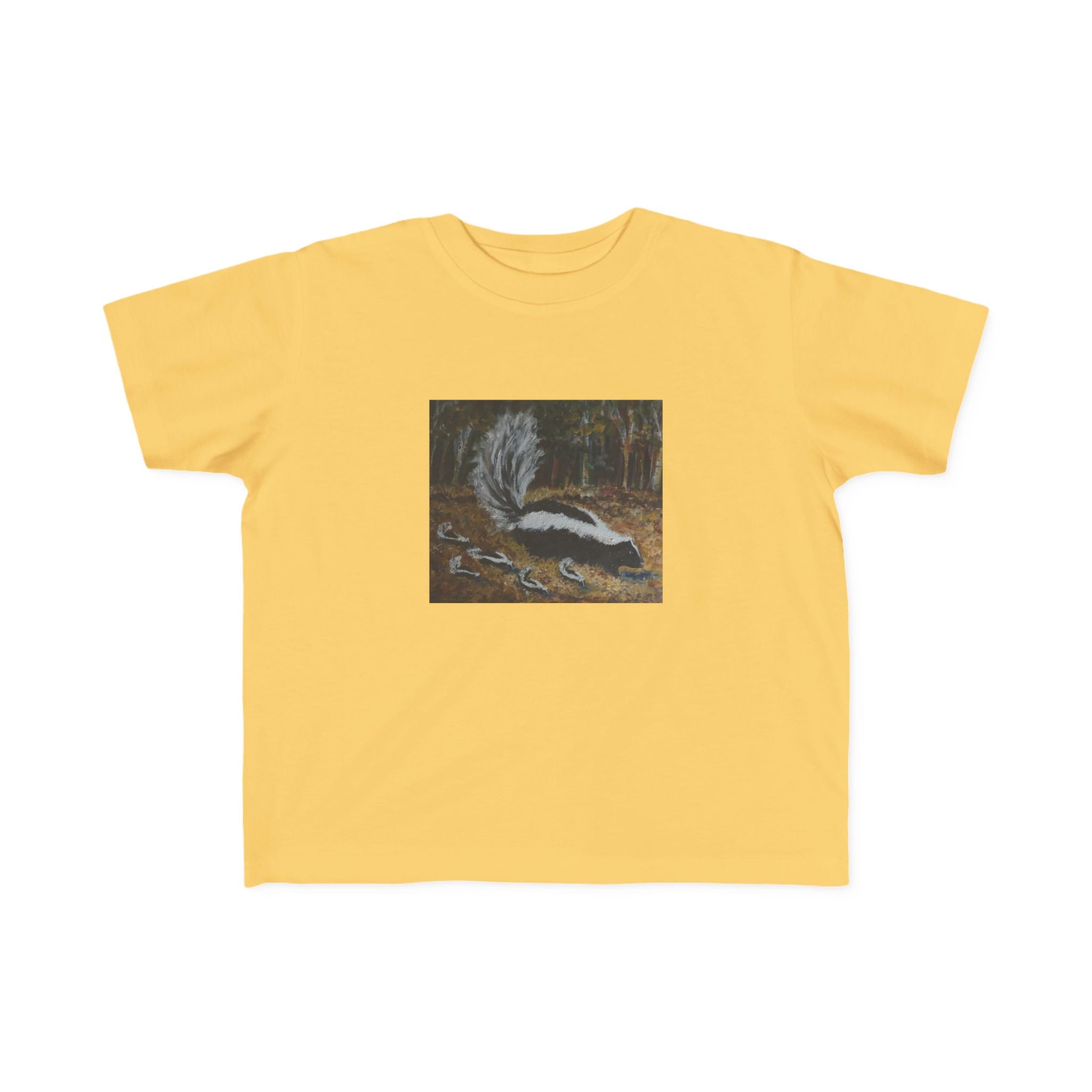 Toddler Skunk Art T‑Shirt — Cute Woodland Animal Tee for Kids