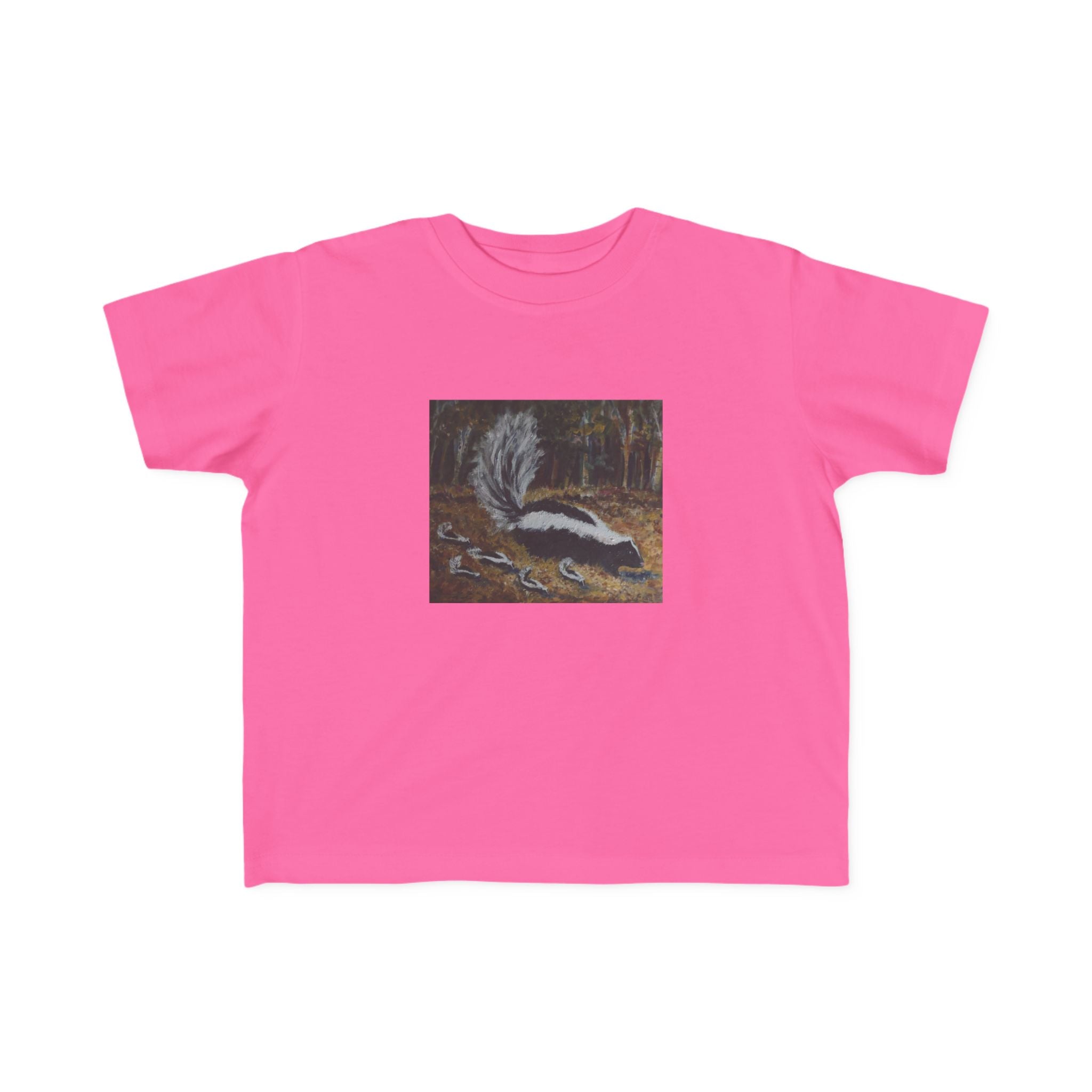 Toddler Skunk Art T‑Shirt — Cute Woodland Animal Tee for Kids