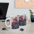 Dark Floral  Ceramic Mug –  Abstract Coffee Cup (11oz & 15oz)