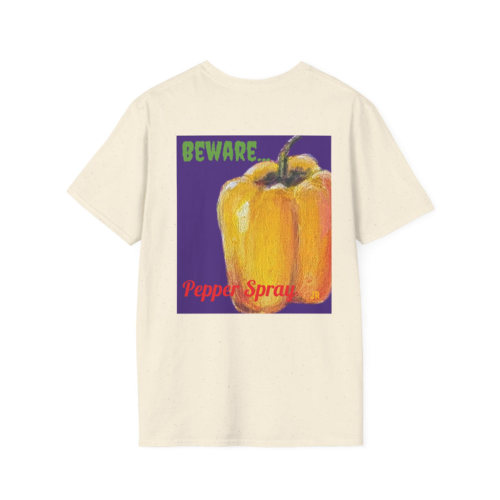 Yellow Pepper painting printed T-Shirt | Minimal Small Chest Logo
